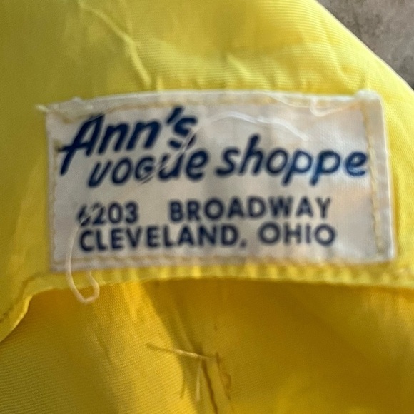 Vintage Ann’s Vogue Shop Cincinnati Yellow Princess Gown Lace Chiffon S/M 1960s - Picture 6 of 10